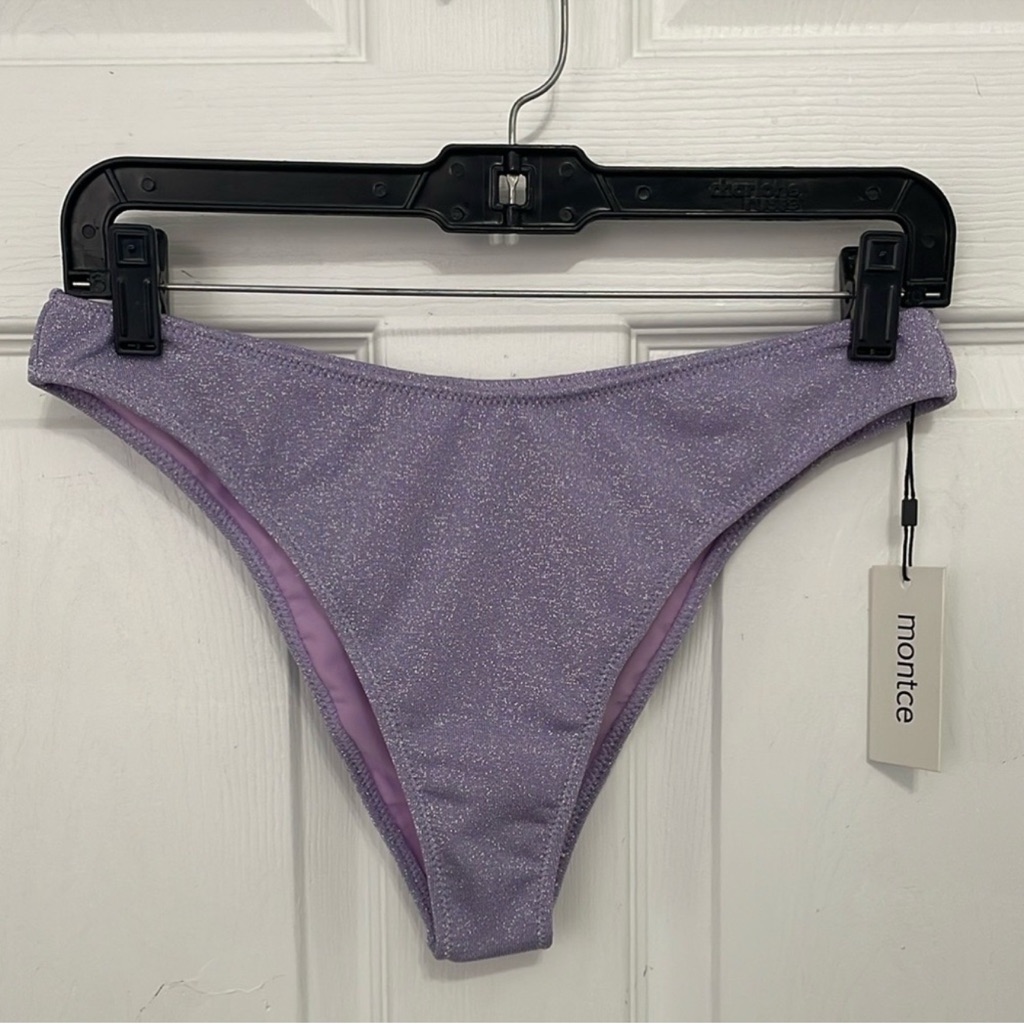 Montce Women's Lilac Sparkle Lulu Bikini Bottom